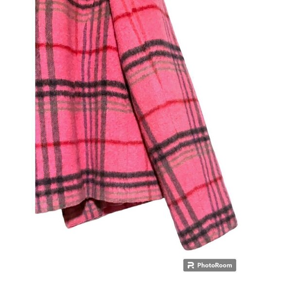 Y2K Requirements Pink Plaid Cropped Jacket 10 Wool Mohair SOFT Blazer Clueless - Picture 3 of 8